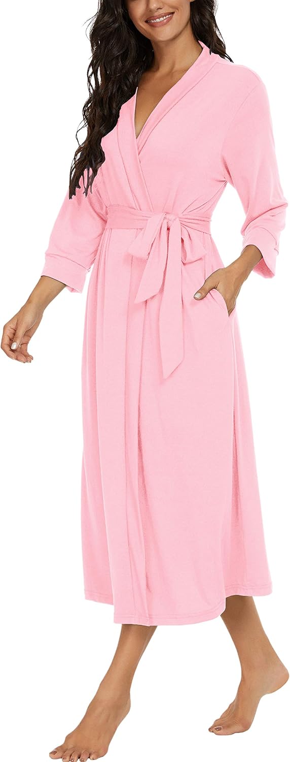 Robes for Women Long Knit Bathrobe XS-4XL