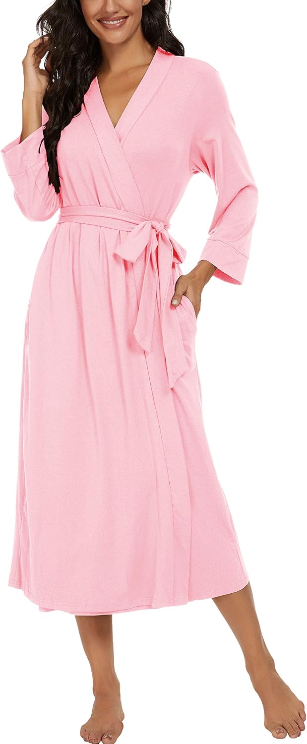 Robes for Women Long Knit Bathrobe XS-4XL