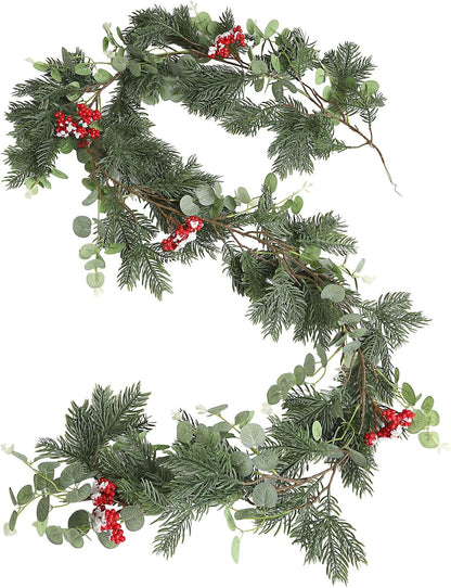 5.7FT Pink Pumpkins Fall Garland Maple Leaves Thanksgiving Table Decor