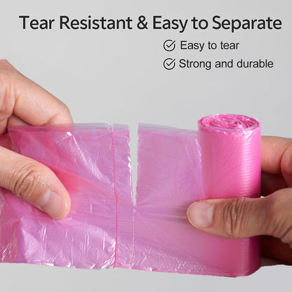 200 Pack Small Garbage Bags- Perfect for Desktop Trash Cans - Odorless (Pink)