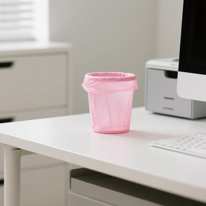 200 Pack Small Garbage Bags- Perfect for Desktop Trash Cans - Odorless (Pink)