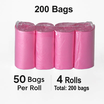 200 Pack Small Garbage Bags- Perfect for Desktop Trash Cans - Odorless (Pink)