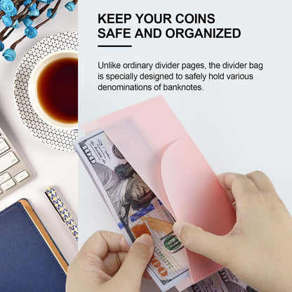10 Pcs A6 Binder Pockets with No Zipper Two Pockets Budget Envelopes