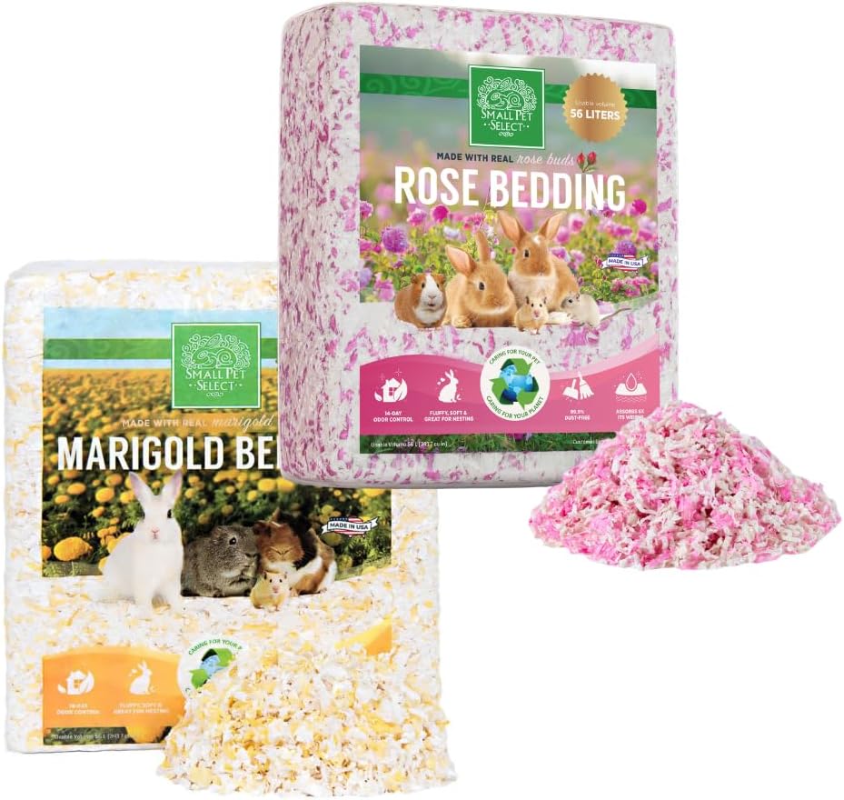 Small Pet Select - Floral Bedding Bundle - Rose/Marigold