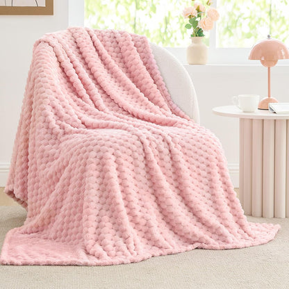 Pink Large Throw Blanket for Couch, Cozy Gifts for Women, 50 * 70