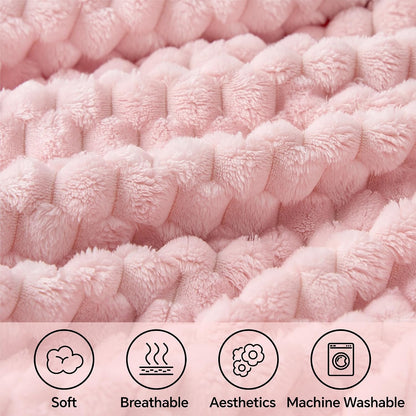 Pink Large Throw Blanket for Couch, Cozy Gifts for Women, 50 * 70
