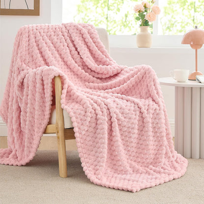 Pink Large Throw Blanket for Couch, Cozy Gifts for Women, 50 * 70