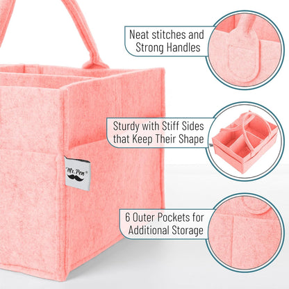 Baby Diaper Caddy Organizer, Pink