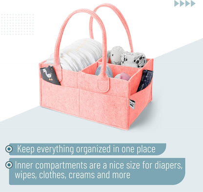 Baby Diaper Caddy Organizer, Pink