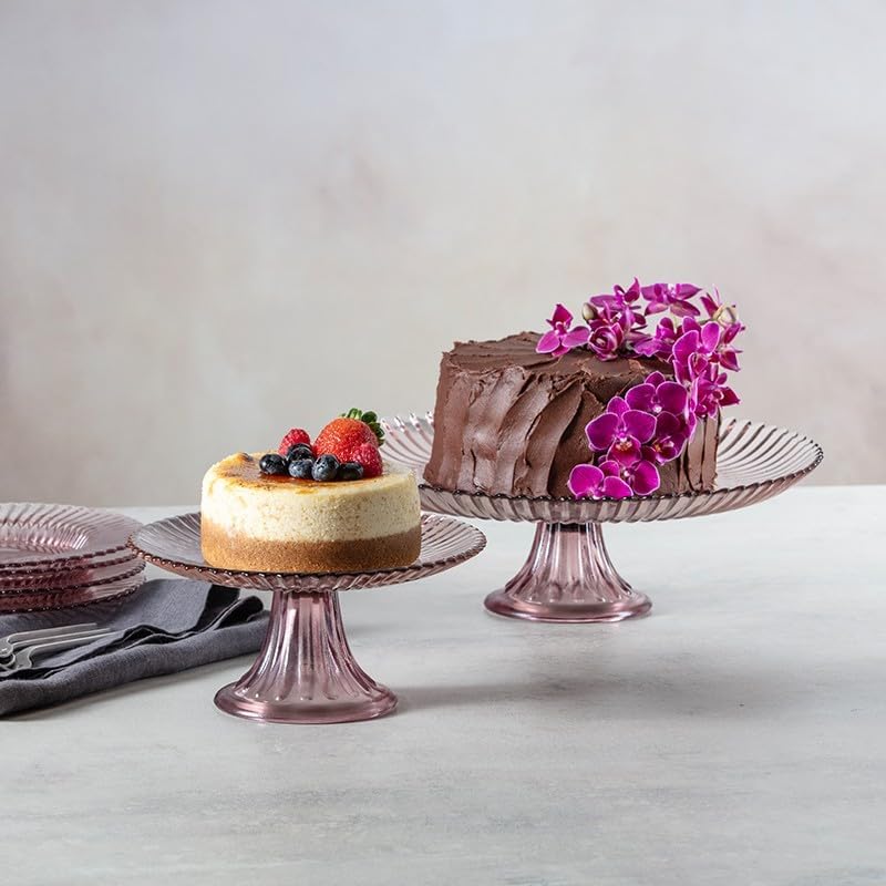 Archie Serveware, Large Cake Stand, 13", Pink