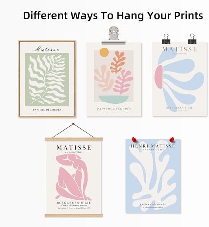 Henri Matisse Wall Art Prints Pink Blue Canvas Wall Decor Aesthetic Pictures Wall Art Danish Pastel Painting Henri Matisse Poster Trendy Artwork for Bedroom 8x10 Inch Unframed Set of 6