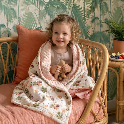 Muslin Baby Blankets for Boys & Girls, 2-Layer Toddler Blanket