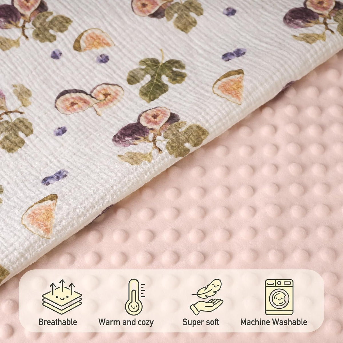 Muslin Baby Blankets for Boys & Girls, 2-Layer Toddler Blanket