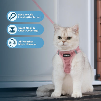 Voyager Step-in Air Cat Harness & Leash Set - Pink, S