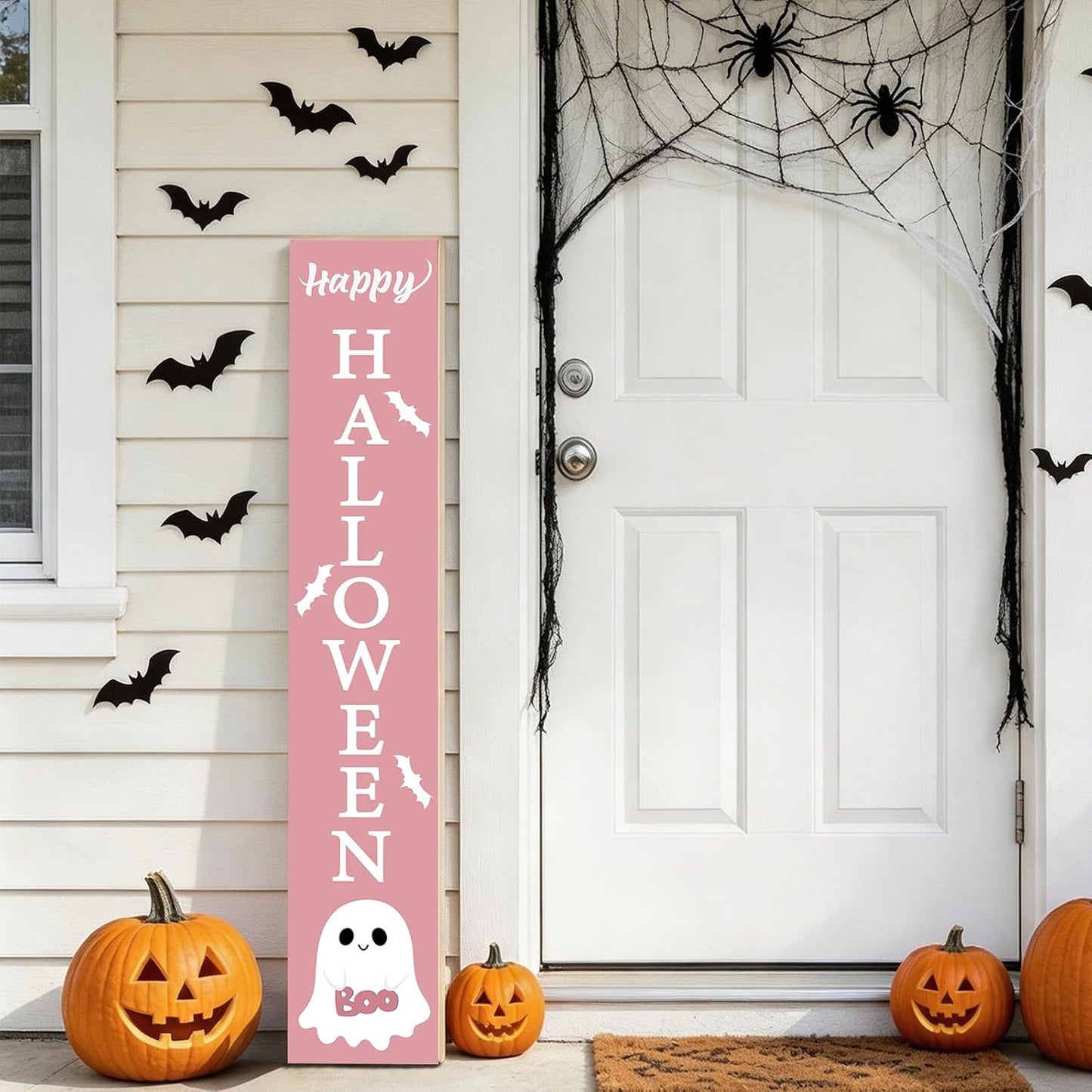 Halloween Porch Decor Door Decorations Outdoor Wooden Porch Sign 46.8 Inch