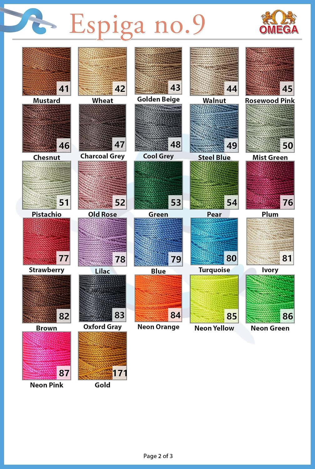 Espiga No. 9-100% Nylon Omega String Cord for Knitting and Crochet - 15 Peach