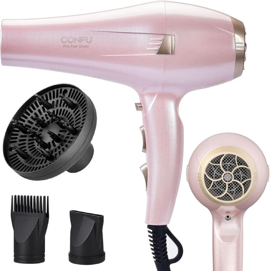 Hair Dryer, Professional Ionic Salon Blow Dryer with Diffuser for Women and Men, 5X Fast Drying, Powerful and Quiet Hair Blow Dryer for Fast & Easy Styling (1875 Watts)