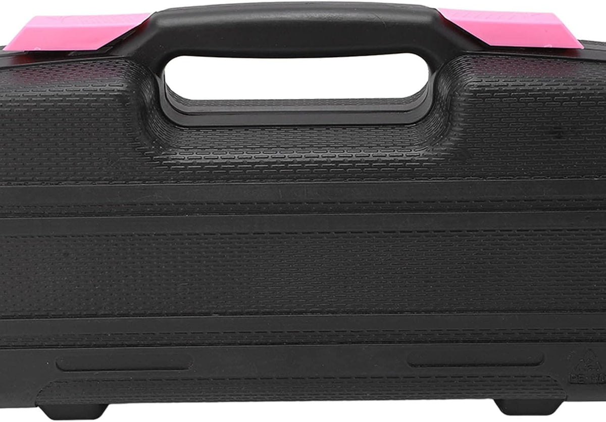 39 Piece Household Tool Kit for Maintenance and Repair - Pink and Black Hand Tool Set Including Claw Hammer Screwdriver Hex Wrench Pliers Tape Measure and Utility Knife with