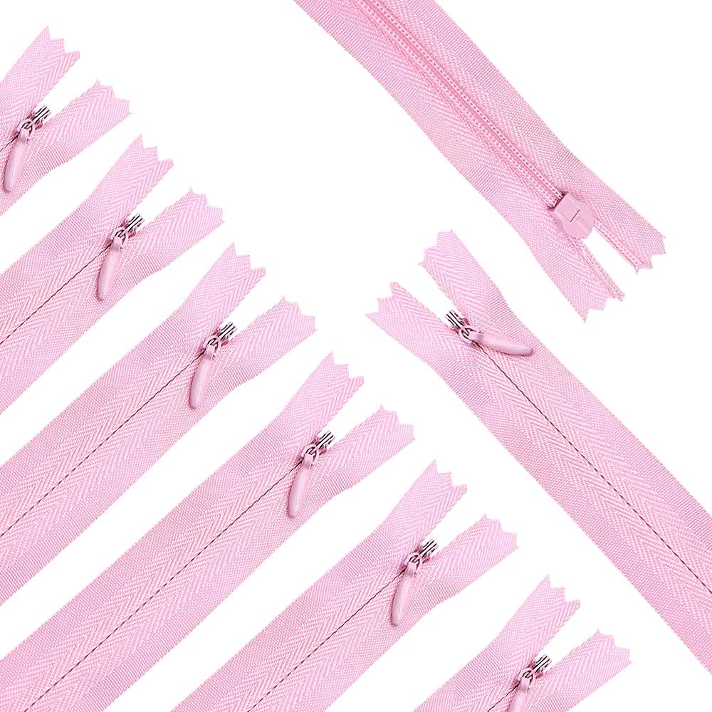 45pcs 21.5 Inch Nylon Invisible Zippers for Tailor Sewer Sewing Craft Crafter's Special (Pink)