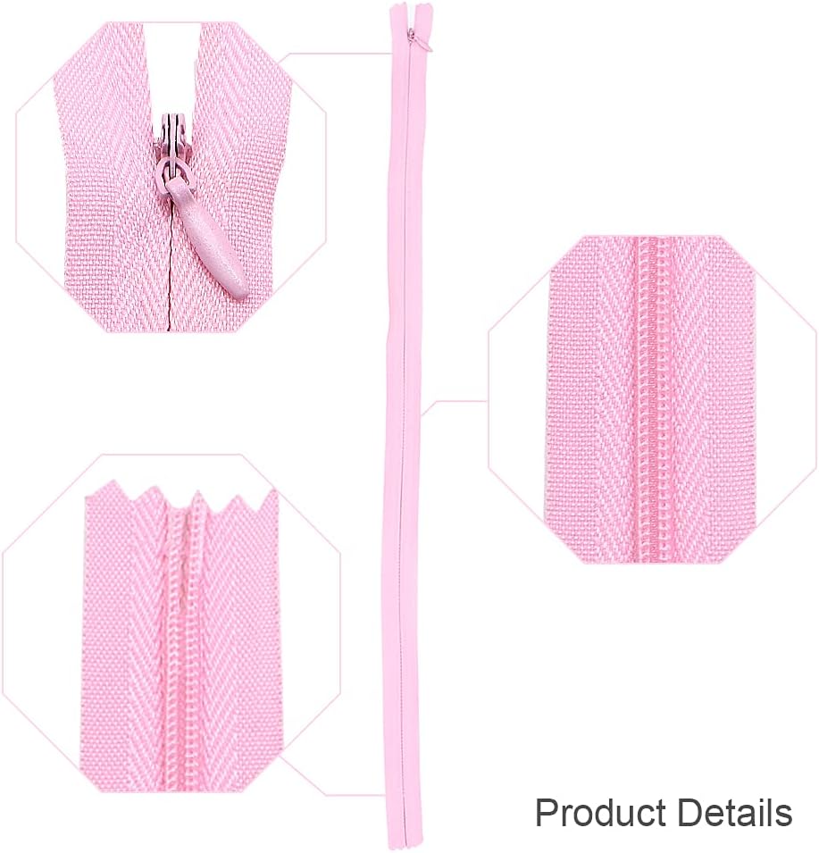 45pcs 21.5 Inch Nylon Invisible Zippers for Tailor Sewer Sewing Craft Crafter's Special (Pink)