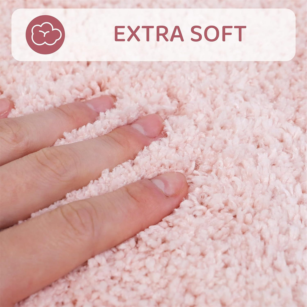 Rose Bathroom Rugs Sets 3 Piece,Flower Bath Carpet, Soft Absorbent