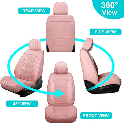 Pink Car Seat Covers Full Set Waterproof Universal 5 Seats