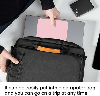 Small Mouse Pad 6 x 8 Inch, Horizontal and Vertical Flexible use. Great for Traveling, Wireless laptops, Keyboard Trays, Offices, etc. (Pink)