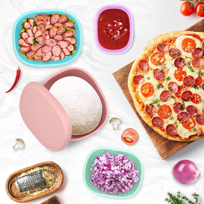Silicone Food Storage Container Bento Box 4 Pcs (30oz 20oz 10oz 6.7oz)