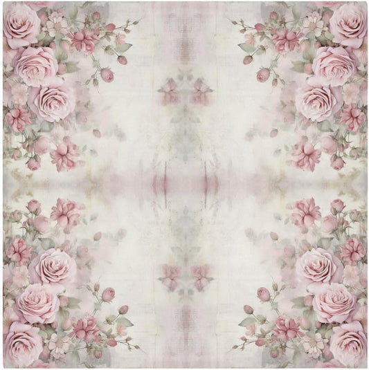 ALAZA Pink Rose Flowers (2) Cloth Napkins Dinner Napkins 1 Piece,Reusable Table Napkins Washable Polyester Fabric for Cocktail Party Holiday Wedding Home Decorative