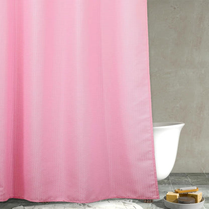 Pink Shower Curtain for Bathroom: Water Repellent Heavy Duty - 72"Lx72"W