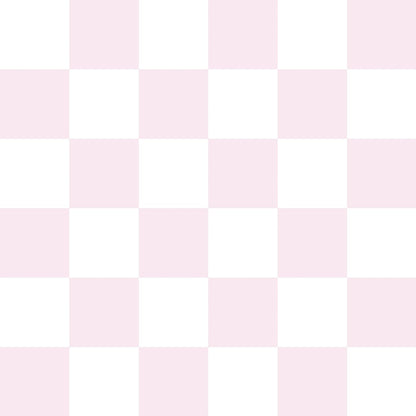 Pink and White Peel and Stick Checkered Wallpaper for Bedroom