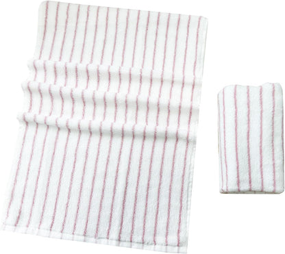 Pink Striped Hand Towels 100% Cotton Soft Clean Hand Towel for Bathroom Kitchen Sports Cute Pink White Stripes Hand Towel 2 Pack, 14 x 30 Inch
