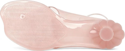 Jelly Heels Sandals Flip Flop Jelly Kitten Heel Thong Summer Shoes