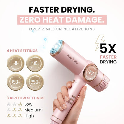 ® Ionic Hair Dryer with Diffuser - Negative Ion Blow Dryer, Quiet