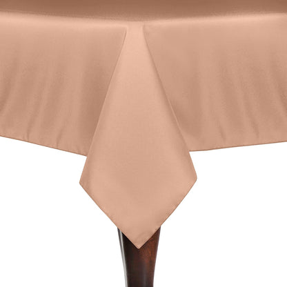 60x108-Inch Rectangular Polyester Linen Tablecloth, Peach