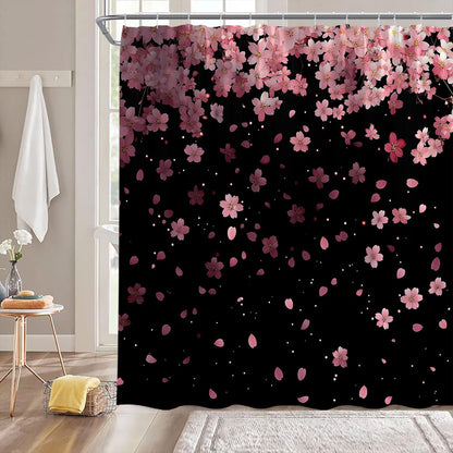 Cherry Blossom Shower Curtain for Bathroom,70x70(WxH) Inches