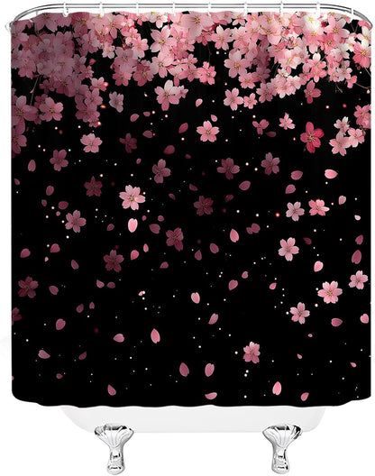 Cherry Blossom Shower Curtain for Bathroom,70x70(WxH) Inches