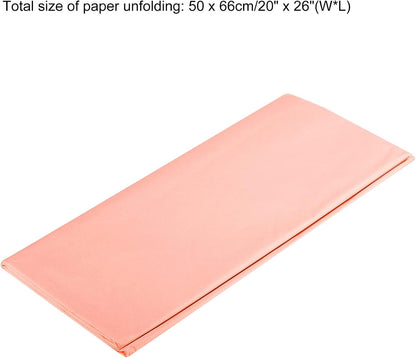 20 Sheets Large Gift Wrap Tissue Paper Pastel Bulk Peach Pink 20 x 26 inch for Gift Bags Wrapping, Wedding, Party, Favor Decor, DIY Crafts