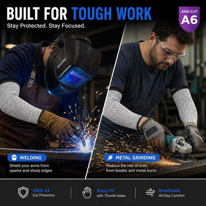 Cut Resistant Arm Sleeves for Men Women, ANSI A6 Arm Protectors for Thin Skin& Bruising for gardening Farming Yard