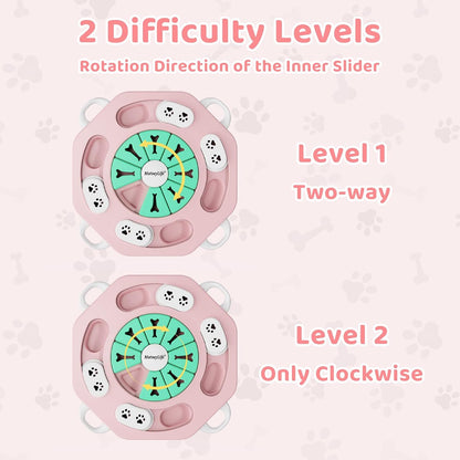 MateeyLife Dog Puzzle Toy for Smart Dogs, Mental Stimulation Dog Enrichment Toys, Treat Dispensing Dog Toys to Keep Them Busy for Small and Medium Dogs, IQ Training Puzzle Feeder, Level-1 (Pink)