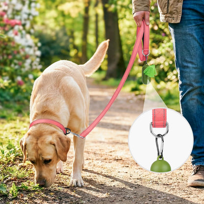 Reflective Dog Leash for Small Dogs, 6 FT x 3/4", Neon Pink
