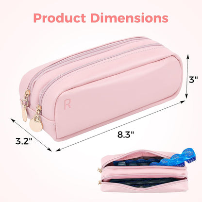 Daily Contact Lens Organizer Case – Waterproof Contact Lens Case for Travel or Home, Portable Contact Case with Clearly Labeled R & L for Disposable Lenses, Holds Up to 60 Disposable Lenses