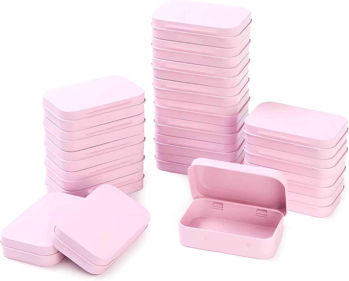 20 Rectangular Metal Tins, 3.7 x 2.4 x 0.9 in for Gift Cards