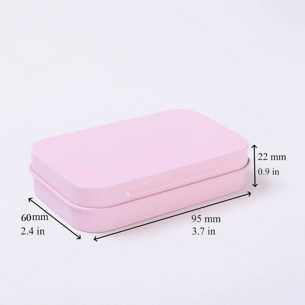 20 Rectangular Metal Tins, 3.7 x 2.4 x 0.9 in for Gift Cards