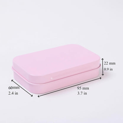 20 Rectangular Metal Tins, 3.7 x 2.4 x 0.9 in for Gift Cards