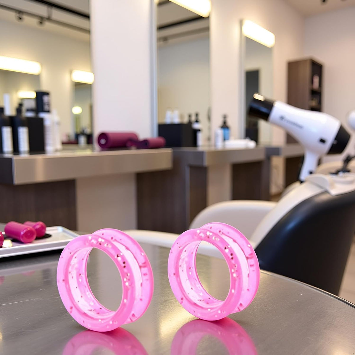 10Pcs Pink Silicone Scissors Finger Rings Grips Grooming Shear Thumb Inserts Finger Protector Ring for Barber Hair Cutting Scissors Pet Shears Hair Cutting Shears Hair Cutting Tools