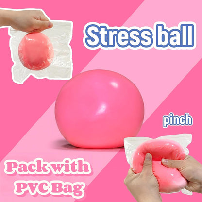 4 Inch Pink Jumbo Squishy Stress Ball for Adults Giant Dough Stress Ball