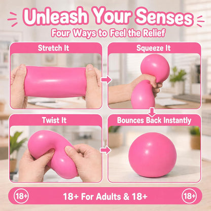 4 Inch Pink Jumbo Squishy Stress Ball for Adults Giant Dough Stress Ball