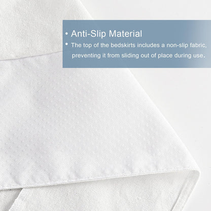 Chic 14'' Queen BedSkirts Scallop Edge Pleated Dust Ruffle