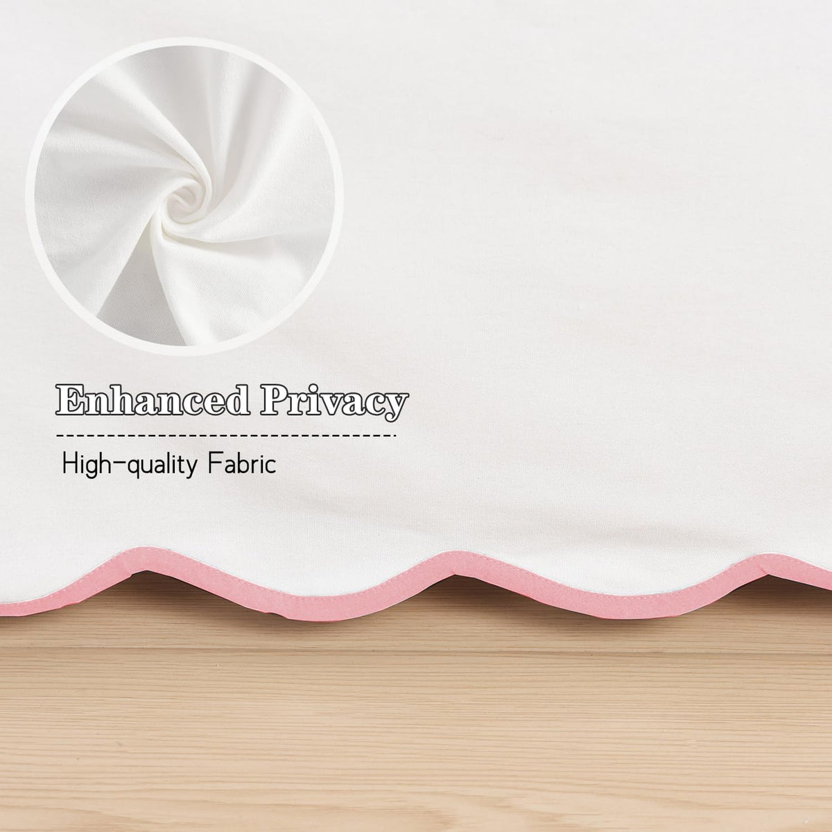 Chic 14'' Queen BedSkirts Scallop Edge Pleated Dust Ruffle